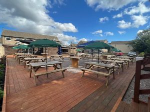 EyeEats beer garden wide view